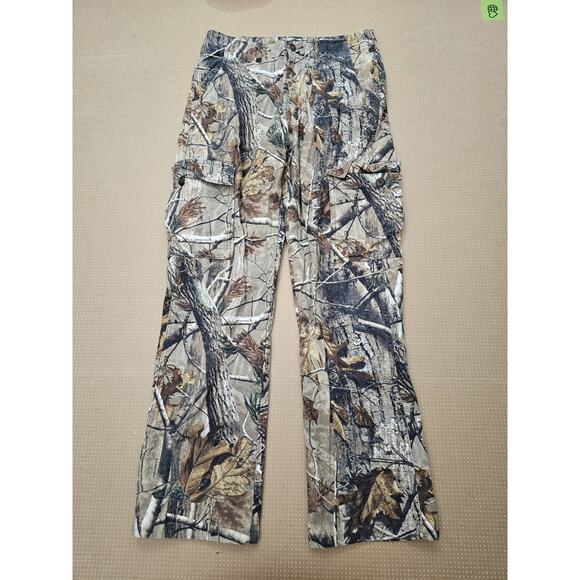 Cabela's RealTree Camo Camouflage Cargo Pants Men’s 32x31 Tie Ankle Hunting - Picture 6 of 10
